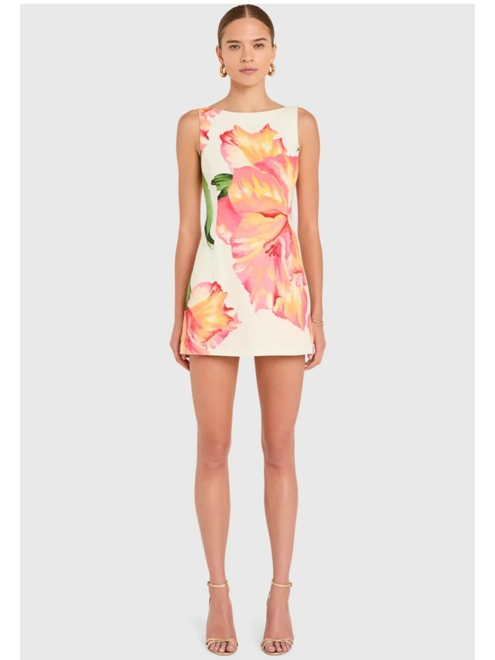 Amanda Uprichard Francie Romper in Hibiscus Size Medium